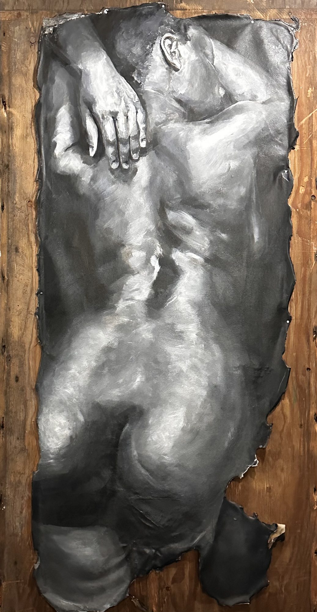Female Nude at Rest, painting by Brian Walker